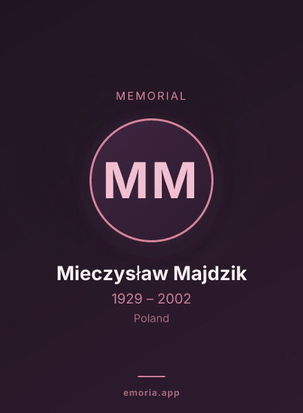 Memorial portrait of Mieczysław Majdzik