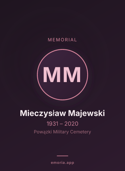 Memorial portrait of Mieczysław Majewski