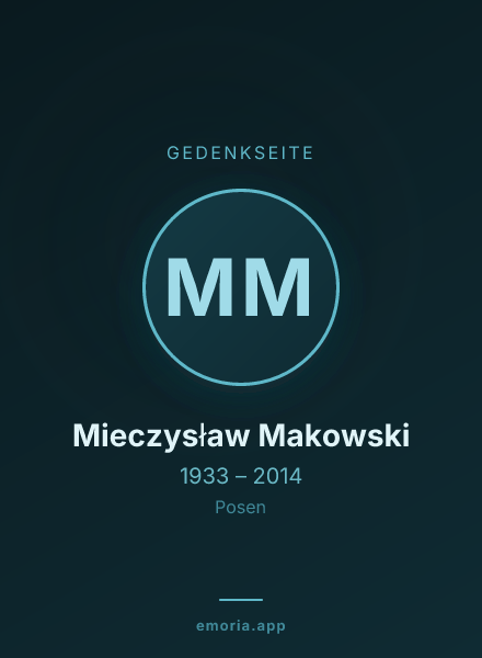 Gedenkportrait von Mieczysław Makowski