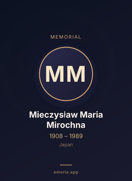 Memorial portrait of Mieczysław Maria Mirochna