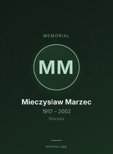 Memorial portrait of Mieczysław Marzec