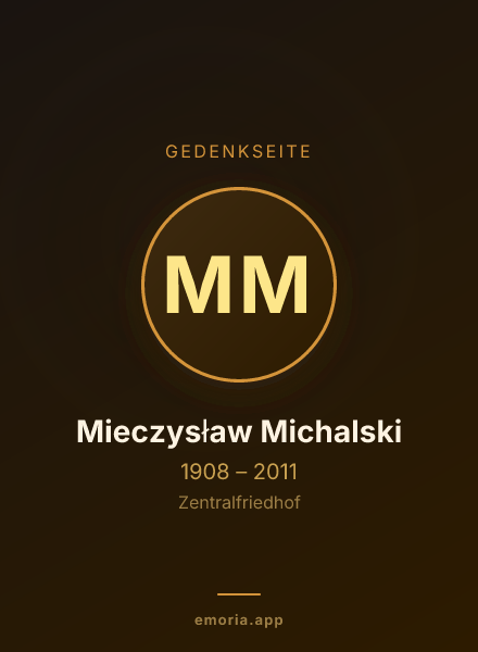 Gedenkportrait von Mieczysław Michalski