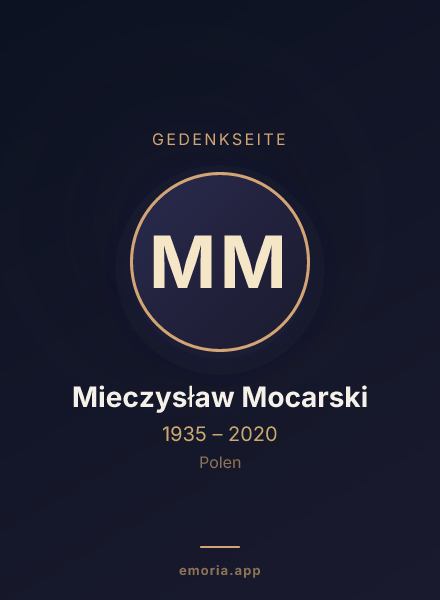 Gedenkportrait von Mieczysław Mocarski