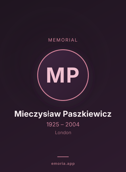 Memorial portrait of Mieczysław Paszkiewicz