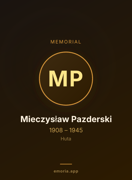 Memorial portrait of Mieczysław Pazderski