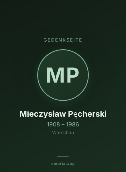 Gedenkportrait von Mieczysław Pęcherski