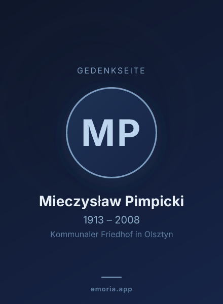 Gedenkportrait von Mieczysław Pimpicki