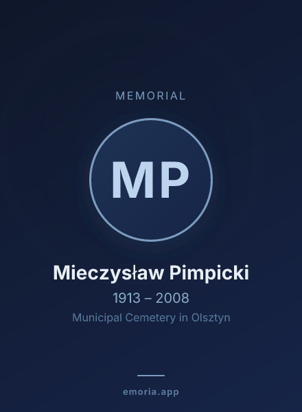 Memorial portrait of Mieczysław Pimpicki