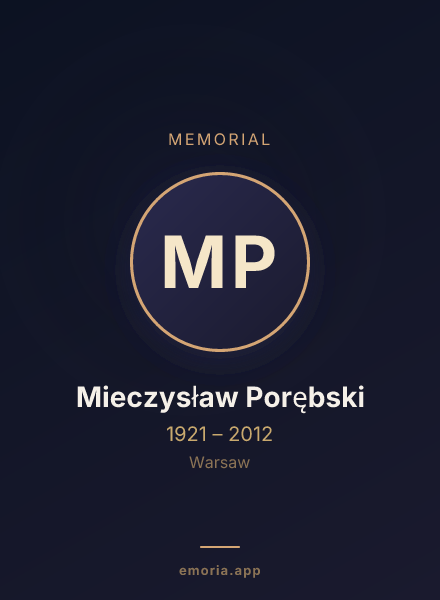 Memorial portrait of Mieczysław Porębski