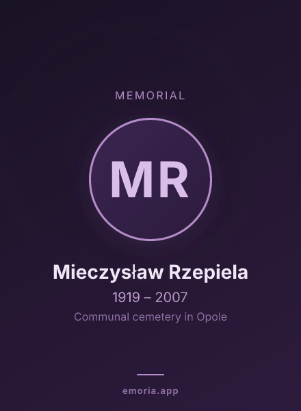 Memorial portrait of Mieczysław Rzepiela