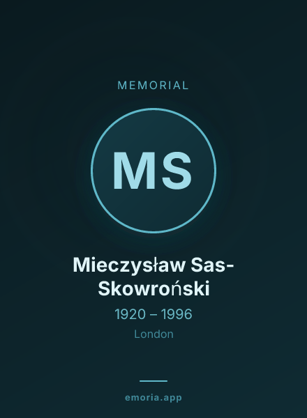 Memorial portrait of Mieczysław Sas-Skowroński
