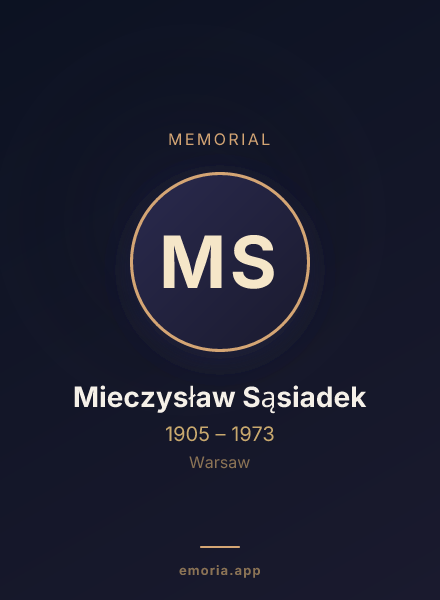 Memorial portrait of Mieczysław Sąsiadek