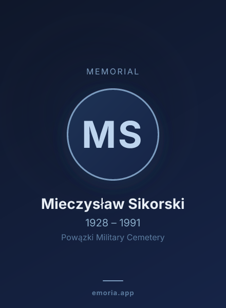 Memorial portrait of Mieczysław Sikorski