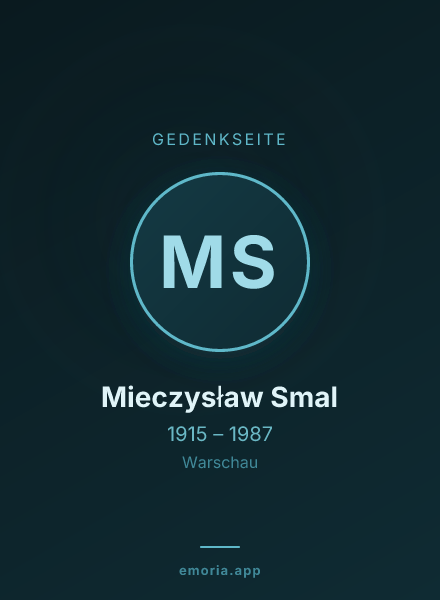 Gedenkportrait von Mieczysław Smal