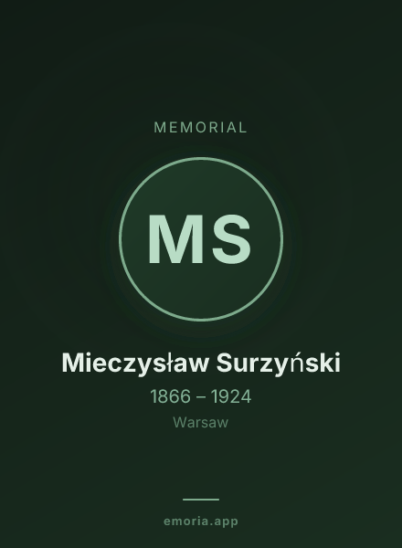 Memorial portrait of Mieczysław Surzyński