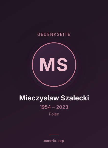 Gedenkportrait von Mieczysław Szalecki
