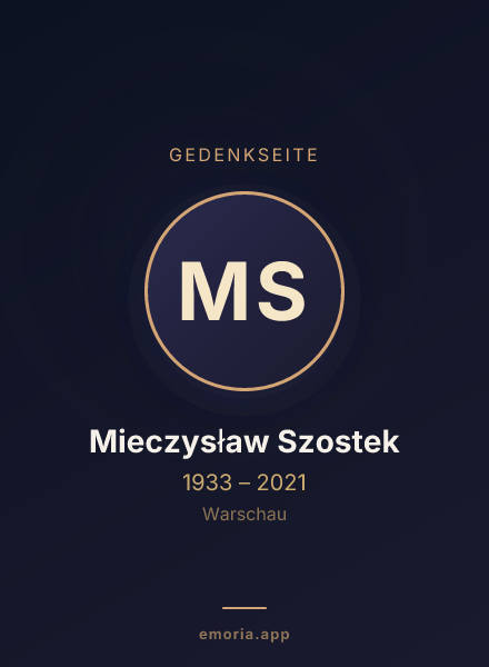 Gedenkportrait von Mieczysław Szostek