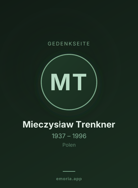 Gedenkportrait von Mieczysław Trenkner