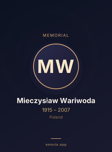 Memorial portrait of Mieczysław Wariwoda