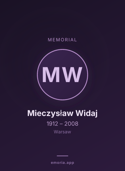 Memorial portrait of Mieczysław Widaj