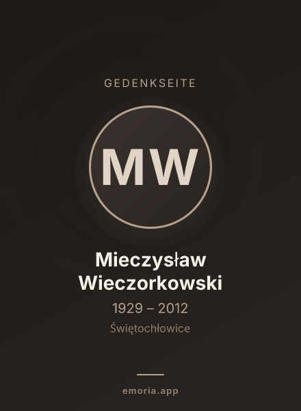 Gedenkportrait von Mieczysław Wieczorkowski