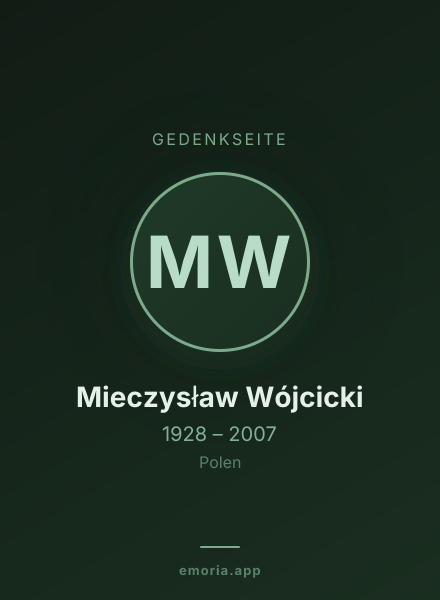 Gedenkportrait von Mieczysław Wójcicki