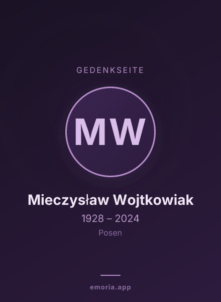 Gedenkportrait von Mieczysław Wojtkowiak