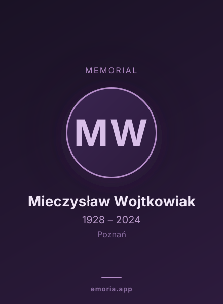 Memorial portrait of Mieczysław Wojtkowiak