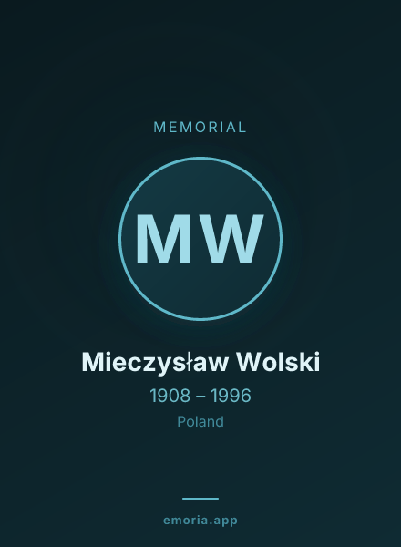 Memorial portrait of Mieczysław Wolski
