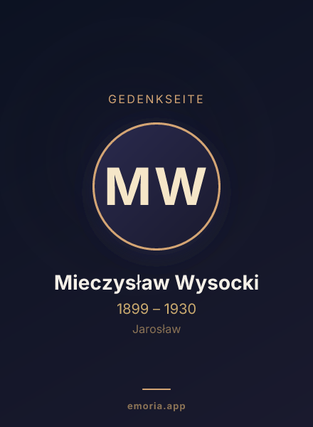 Gedenkportrait von Mieczysław Wysocki