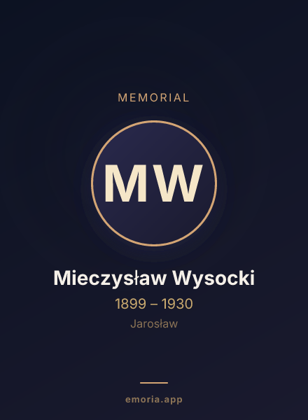 Memorial portrait of Mieczysław Wysocki