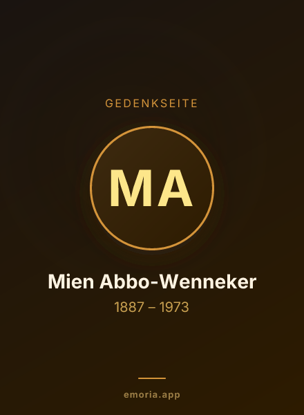 Gedenkportrait von Mien Abbo-Wenneker