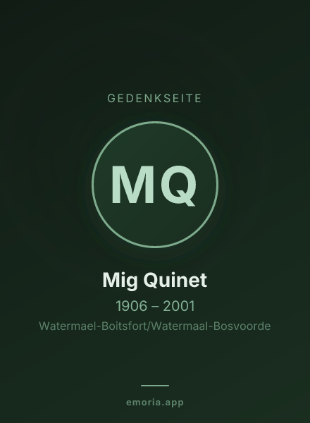 Gedenkportrait von Mig Quinet