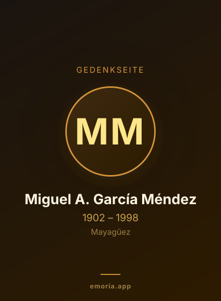 Gedenkportrait von Miguel A. García Méndez