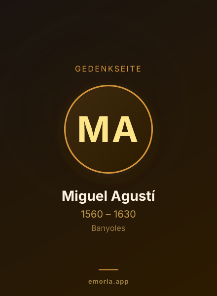 Gedenkportrait von Miguel Agustí