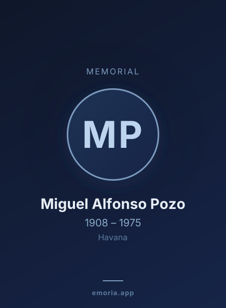 Memorial portrait of Miguel Alfonso Pozo