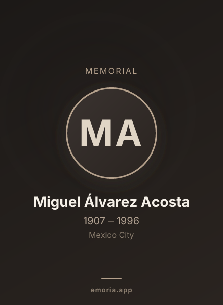 Memorial portrait of Miguel Álvarez Acosta