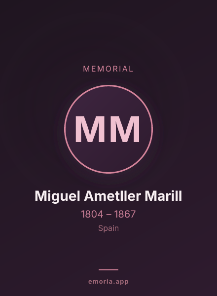 Memorial portrait of Miguel Ametller Marill