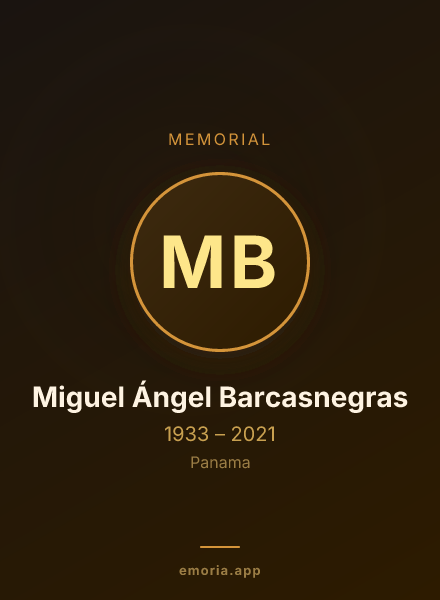 Memorial portrait of Miguel Ángel Barcasnegras