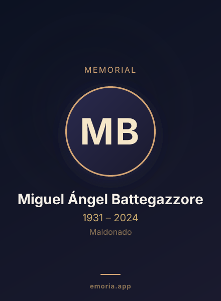 Memorial portrait of Miguel Ángel Battegazzore