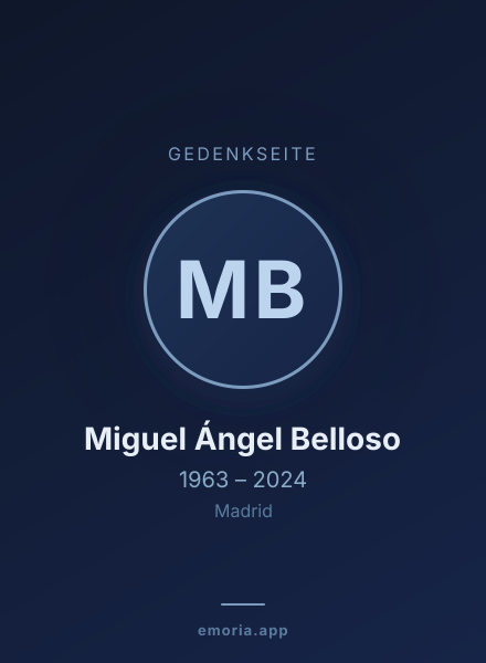 Gedenkportrait von Miguel Ángel Belloso