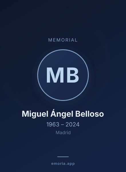 Memorial portrait of Miguel Ángel Belloso