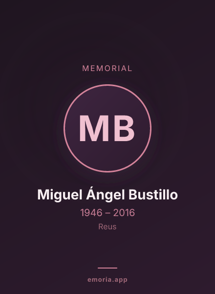 Memorial portrait of Miguel Ángel Bustillo
