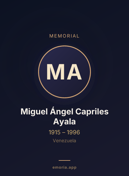 Memorial portrait of Miguel Ángel Capriles Ayala