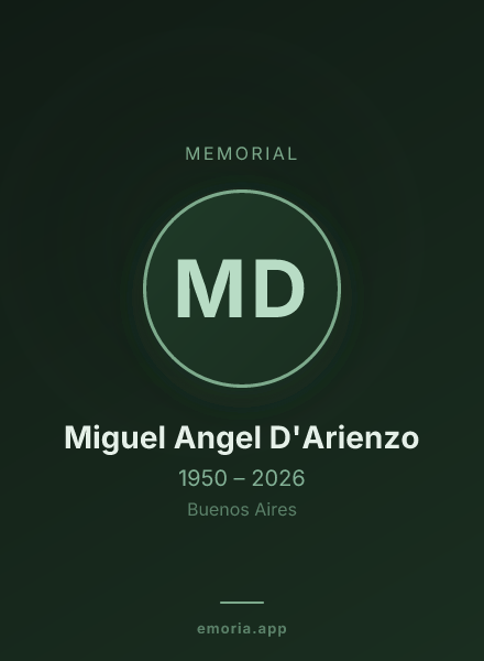 Memorial portrait of Miguel Angel D'Arienzo