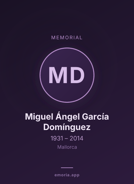 Memorial portrait of Miguel Ángel García Domínguez