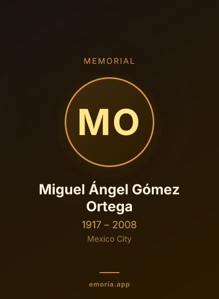 Memorial portrait of Miguel Ángel Gómez Ortega
