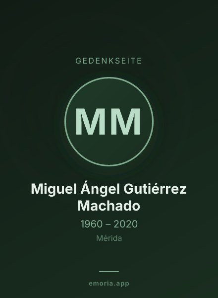 Gedenkportrait von Miguel Ángel Gutiérrez Machado