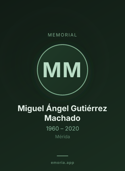 Memorial portrait of Miguel Ángel Gutiérrez Machado