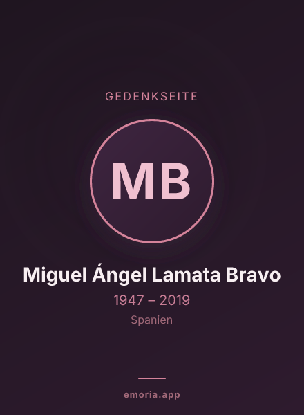 Gedenkportrait von Miguel Ángel Lamata Bravo